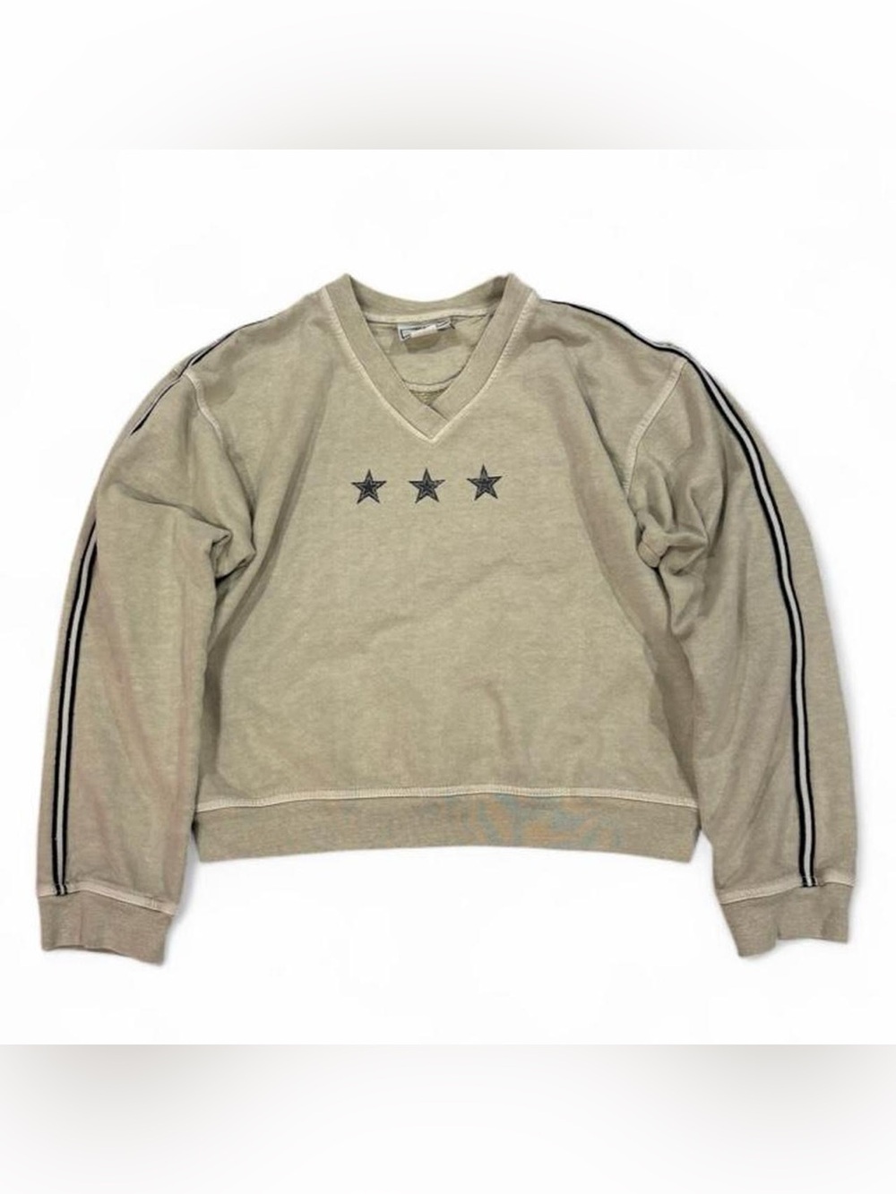 Vintage 90s Hard Tail v neck sweatshirt boxy fit star print